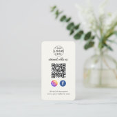 Verbinden Sie mit uns | Social Media QR Code White Visitenkarte (Stehend Vorderseite)