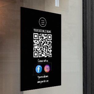 Verbinden Sie mit unserem Black Business-Logo Fensteraufkleber
