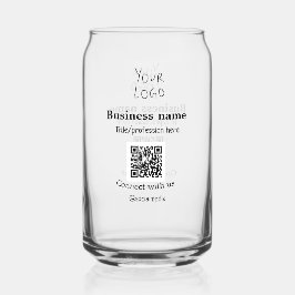 Verbinden Sie mit unserem Firmenlogo QR Social Med Dosenglas