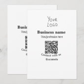 Verbinden Sie mit unserem Firmenlogo QR Social Med Einladung (Vorne/Hinten)