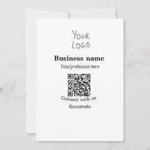 Verbinden Sie mit unserem Firmenlogo QR Social Med Einladung