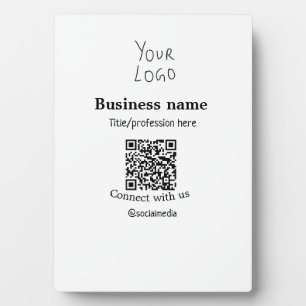 Verbinden Sie mit unserem Firmenlogo QR Social Med Fotoplatte