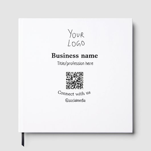 Verbinden Sie mit unserem Firmenlogo QR Social Med Gästebuch (Vorderseite)