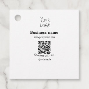 Verbinden Sie mit unserem Firmenlogo QR Social Med Geschenkanhänger