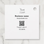 Verbinden Sie mit unserem Firmenlogo QR Social Med Geschenkanhänger (Rückseite)