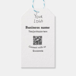 Verbinden Sie mit unserem Firmenlogo QR Social Med Geschenkanhänger