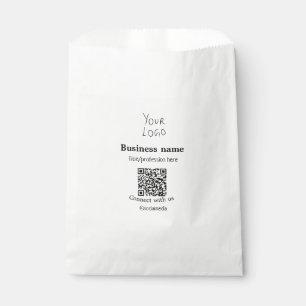 Verbinden Sie mit unserem Firmenlogo QR Social Med Geschenktütchen