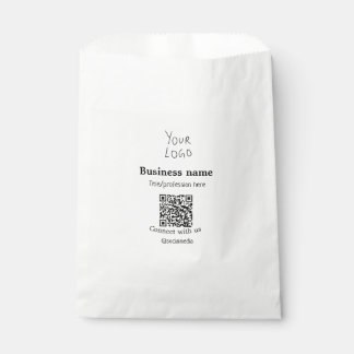 Verbinden Sie mit unserem Firmenlogo QR Social Med Geschenktütchen