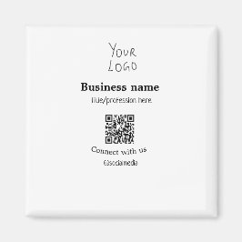 Verbinden Sie mit unserem Firmenlogo QR Social Med Magnet