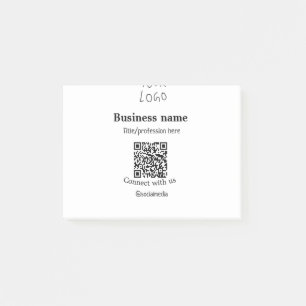 Verbinden Sie mit unserem Firmenlogo QR Social Med Post-it Klebezettel