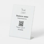 Verbinden Sie mit unserem Firmenlogo QR Social Med Sockelschild (Vorderseite)