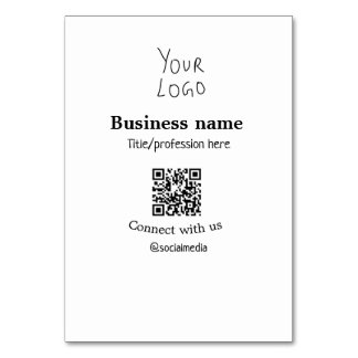 Verbinden Sie mit unserem Firmenlogo QR Social Med Tischnummer