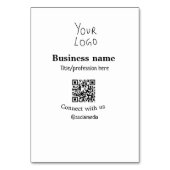 Verbinden Sie mit unserem Firmenlogo QR Social Med Tischnummer (Rückseite)