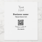 Verbinden Sie mit unserem Firmenlogo QR Social Med Weinetikett (Einzelnes Label)