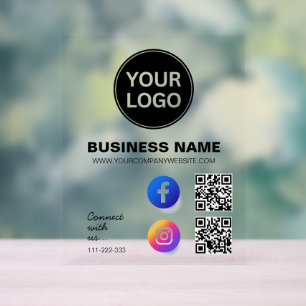 Verbinden Sie mit unserem Social Media Business-Lo Acrylschild