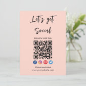 Verbinden Sie mit unseren sozialen Medien - Modern Einladung (Stehend Vorderseite)