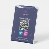 Verbinden Sie mit unserer Social Media QR Code Bus Sockelschild (Vorderseite)
