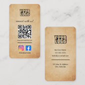 Verbinden Sie mit unserer Visitenkarte mit Social (Vorne/Hinten)