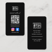 Verbinden Sie mit unserer Visitenkarte mit Social (Vorne/Hinten)