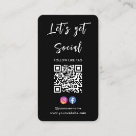 Verbinden Sie mit US Instagram Facebook Qr Code Bl Visitenkarte