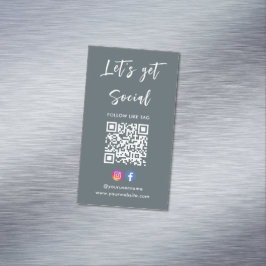 Verbinden Sie mit US Instagram Facebook Qr Code gr Magnetische Visitenkarte