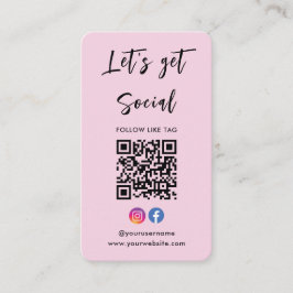 Verbinden Sie mit US Instagram Facebook Qr Code ro Visitenkarte