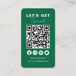 Verbinden Sie mit US Social Media QR Code Classic Visitenkarte