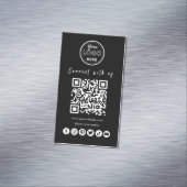 Verbinden Sie mit US Social Media QR Code Trendy B Magnetische Visitenkarte (Beispiel)