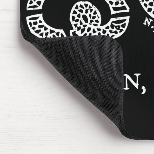 verbinden Sie oder die beunruhigte weiße Grafik Mousepad (Ecke)