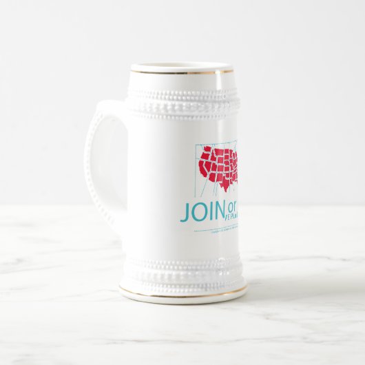 Verbinden Sie oder die Bierglas (Vorderseite Links)