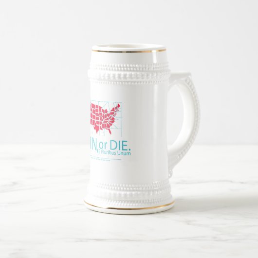 Verbinden Sie oder die Bierglas (VorderseiteRechts)