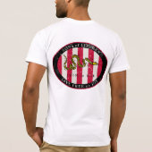 Verbinden Sie oder die den besonders angefertigten T-Shirt (Rückseite)