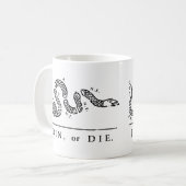 Verbinden Sie oder die - Liberalisten Kaffeetasse (Vorderseite Links)