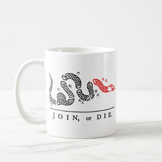 VERBINDEN Sie oder DIE Neu-England Kaffeetasse (Links)