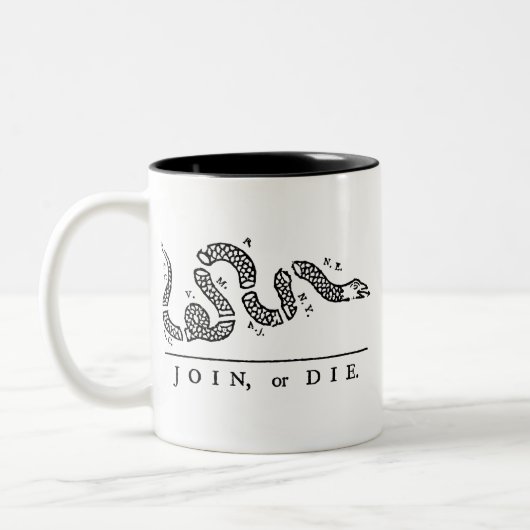 Verbinden Sie oder die Zweifarbige Tasse (Links)