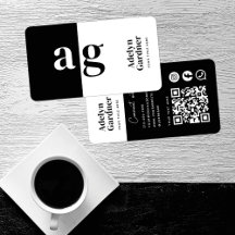 Verbinden Sie Schwarz-weiße QR-Code-Social-Media