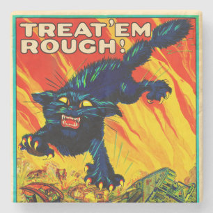 Verbinden Sie schwarze Katze Tank Corp Steinuntersetzer