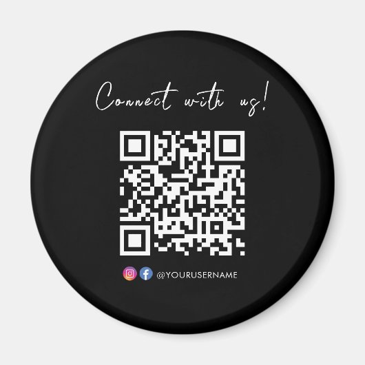 Verbinden Sie sich mit dem QR-Logo von Facebook Magnet (Vorne)