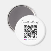 Verbinden Sie sich mit dem QR-Logo von Facebook Magnet (Vorderseite/Rückseite)