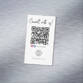 Verbinden Sie sich mit dem QR-Logo von Facebook Magnetische Visitenkarte (Beispiel)
