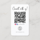 Verbinden Sie sich mit dem QR-Logo von Facebook Visitenkarte (Vorderseite)