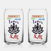 Verbinden Sie sich mit Ihrem inneren Selbst Dosenglas (Rückseite)