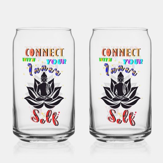 Verbinden Sie sich mit Ihrem inneren Selbst Dosenglas (Rückseite)