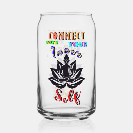 Verbinden Sie sich mit Ihrem inneren Selbst Dosenglas (Vorderseite)