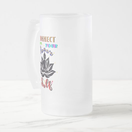 Verbinden Sie sich mit Ihrem inneren Selbst Mattglas Bierglas (Vorderseite Links)