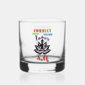 Verbinden Sie sich mit Ihrem inneren Selbst Whiskyglas (Rückseite)