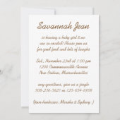 Verbinden Sie uns Babypartyeinladung Einladung (Rückseite)