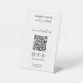 Verbinden Sie uns mit dem QR-Code für Social Media Sockelschild (Vorderseite)