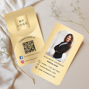Verbinden Sie uns mit unserem Foto Qr Social Media Visitenkarte