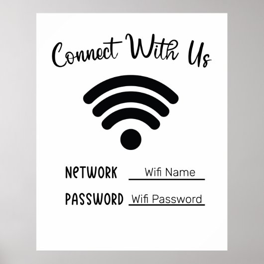 Verbinden Sie uns mit Wifi Poster (Vorne)